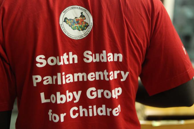 A participant at the National Children’s Parliament organised by Save the Children in the capital of South Sudan, Juba. (Jenn Warren/Save the Children)