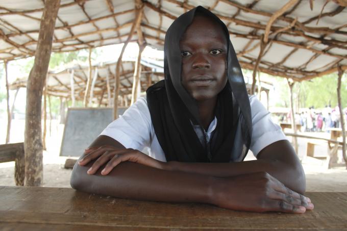 16-year-old Fatima was studying at a school run by Save the Children in Doro refugee camp until graduating and moving on to secondary school in the local community. (Helen Mould/Save the Children.)