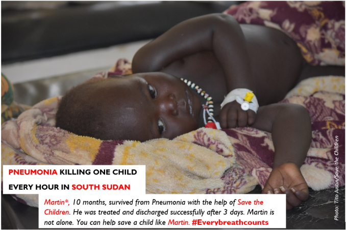 Martin*, 10 months, survived from Pneumonia with the help of Save the Children. /Tito Justin